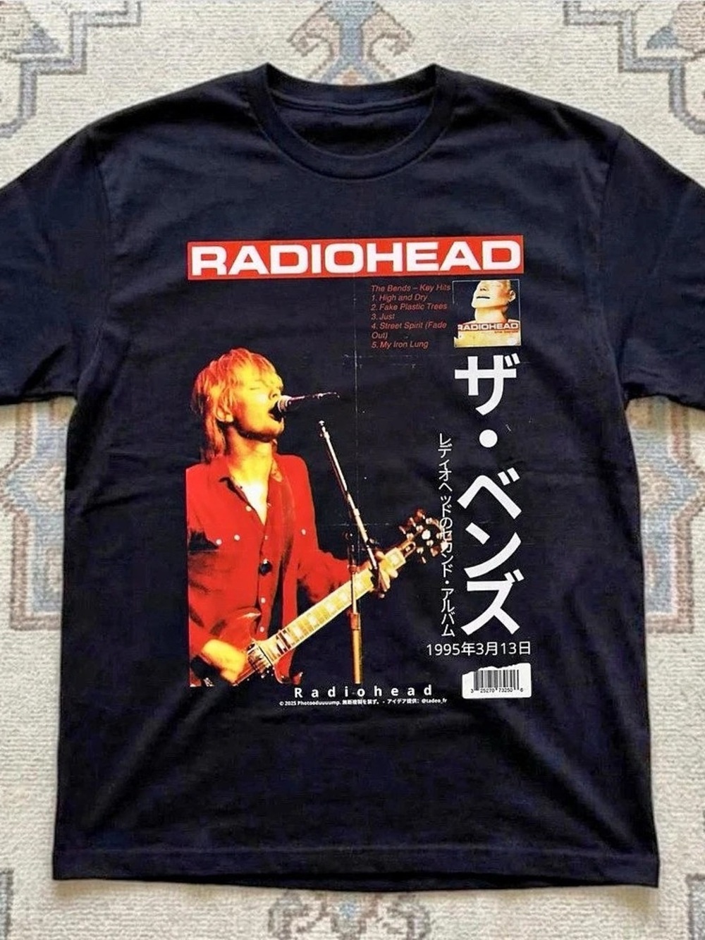 Black Radiohead The Bends Japanese Graphic T-shirt